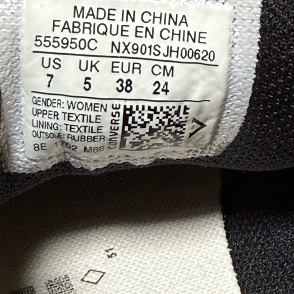 Converse Womens Metallic Silver Star Player Low Top Sneakers Black Logo Size 7.5 - Picture 9 of 11